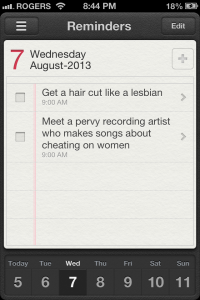 Justin beiber's to do list